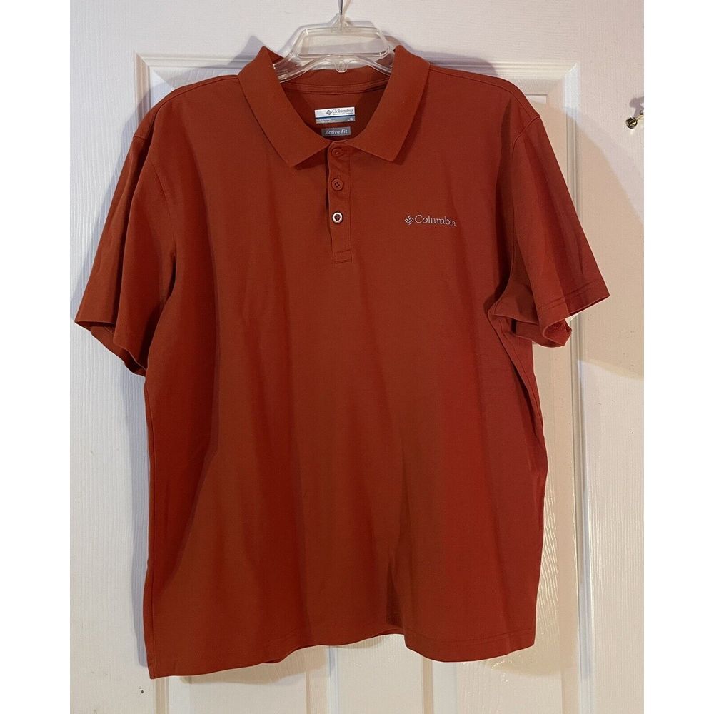 Men's Columbia Short Sleeve‎ Polo Shirt Active Fit Sz L